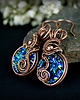 kolczyki wire wrapping Kolczyki z druzą z żywicy 3