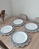 podkładki do kuchni Podkładka szydełkowa pod talerze ze sznurka 30cm 3