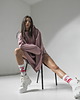 kurtki damskie Kurtka wiatrówkaanorak  longline dusty pink 2