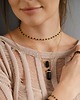 chokery Choker naszyjnik onyksy srebro 925 pozłacane 3