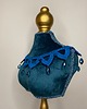 chokery Morski petrol choker naszyjnik koronkowy 2