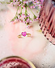 pierścionek z żywicy Pierścionek z kwiatem pelargonii angielskiej 2