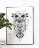 plakaty Sowa Harry'ego Pottera - plakat sowa geometria 2