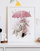 obrazy i plakaty do pokoju dziecięcego Różowy parasol - plakat 1