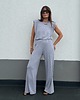 spodnie materiałowe damskie Spodnie Gentle super soft light grey 8