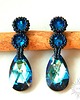 kolczyki swarovski Bermuda Blue, kolczyki z kryształami Swarovski 1