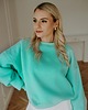 bluza bez kaptura damska Bluza Basic oversize miętowa 2
