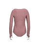 body damskie Różowe body z długim rękawem 8
