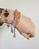 bransoletki z kamieni naturalnych Bransoletka TRIO BOHO ART jadeit, jaspis, kwarc, fiolet, pomarańcz,beż 3