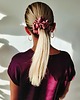 gumki do włosów Gumka jedwabna, scrunchie, frotka pink beige MAXI 1