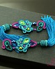 kolczyki soutache Wielokolorowe kolczyki sutasz z chwostem 4
