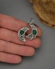 kolczyki wire wrapping Kolczyki księżyce zielony onyks wire wrapping 2