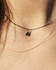 złote naszyjniki LANE little heart / black silver necklace 1