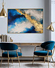 obrazy SUMMER BREEZE Ręcznie malowany obraz ze złotem 70x100 cm 7