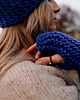 rękawiczki damskie Mitenki Wełna merino Kobalt 2