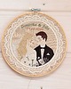 Ślub - inne Personalizowana pamiątka ślubna, haft ślubny/ rocznicowy w tamborku 3