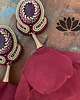 kolczyki soutache maki bordowe  - kolczyki sutasz 2