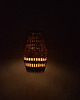 lampy wiszące Lampa sufitowa z wiklinowym kloszem, Dania, lata 60. 3
