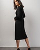 sukienki midi damskie ZIP - czarna sukienka z suwakami - UNIKAT 38 3