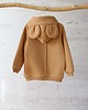 bluzy dla dziewczynki Bluza z kapturem z uszami myszki dla dziecka brązowa 2
