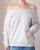 bluza bez kaptura damska Szara bluza cięta ze ściągaczami 1