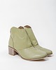 botki damskie BOTKI KWOBOJKI NA 5 CM KLOCKU - SKÓRA NATURALNA - MODEL 483 - KOLOR JASNY KHAKI 1