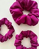 gumki do włosów Jedwabna scrunchie Fuksja Chic - 3 rozmiary 1