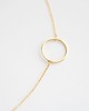 złote naszyjniki 16k Gold Plated Circle Necklace 4