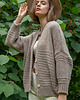 kardigany damskie Luźny miękki kardigan oversize mocca  F1473 2