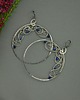 kolczyki wire wrapping Kolczyki duże koła lapis lazuli wire wrapping kółka 1