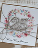 kartki scrapbooking Ręcznie robiona kartka życzenia z okazji 25. rocznicy ślubu 1