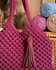 torby na ramię Makramowa torebka Beach Bag M różana 2