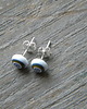 kolczyki wire wrapping Szalone oczy    - sztyfty 1