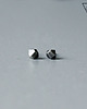 kolczyki wire wrapping Drobne kolczyki bryłki srebrne DIAMOND 2