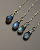 kolczyki wire wrapping Kolczyki przewlekane krople labradoryt wire wrapping 4