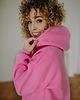 bluza bez kaptura damska Bluza  basic oversize  klasyczna różowa 6