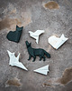 broszki Broszka Porcelanowa Origami Gołąb Biała 8