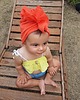 czapki dziecięce Turban Orange 2