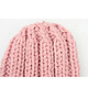 czapki damskie Czapka  beanie z wełną pudrowy róż 2