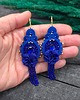 kolczyki soutache Kolczyki sutasz chabrowe wieczorowe błyszczące z cyrkoniami Joy 1