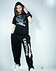 spodnie męskie Czarne wygodne spodnie unisex CAUTION! 6