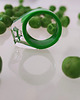 pierścionek z żywicy Zielony pierścionek z cyrkonią 1