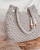 torby na ramię Duża pleciona torebka na ramię Belly bag - perłowa 2