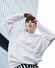 bluza z kapturem damska biała bluza z kapturem oversize 'overdose' 6