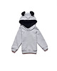 bluzy dla niemowlaka Bluza hoodie MIŚ szara z czarnym 1