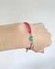 bransoletki z kamieni naturalnych Bransoletka BOHO ręcznie tkana, czerwona z turkusem, wodoodporna 5