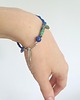 bransoletki z kamieni naturalnych Bransoletka BOHO ręcznie tkana, granatowa z lapisem i turkusem, wodoodporna 4