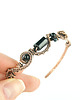 bransoletki wire wrapping Miedziana bransoleta cuff z turmalinem i onyksem 3