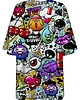 t-shirt damskie DR.CROW T-shirt Damski Oversize Graffiti Bizarre 1