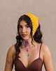 apaszki Bawełniana szydełkowa chustka bandana różowo-żółta letnia 4